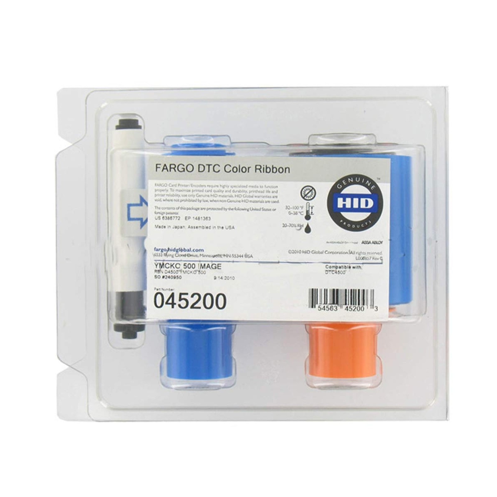 Fargo Genuine YMCKO Color Ribbon #45200 for Model DTC4500e Printer