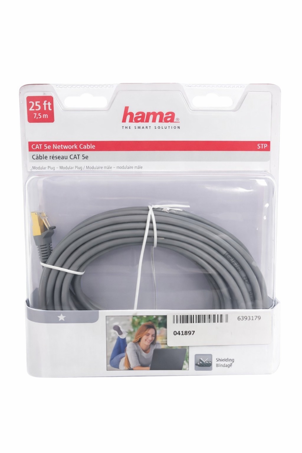 Hama 25ft  Cat 5e Network Cable