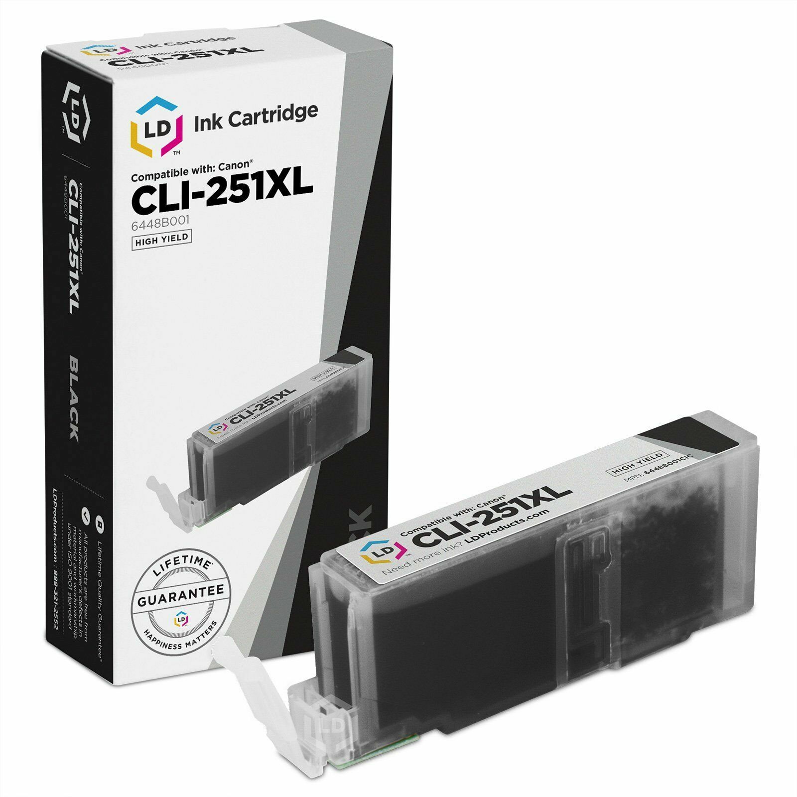 LD 6448B001 CLI251XLBk CLI251 Black Ink Cartridge for Canon Printer
