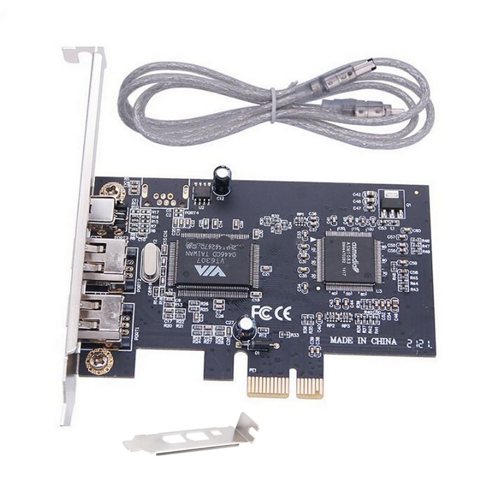 3 Ports 1394A Firewire Expansion Card Express 1X to External IEEE 1394 Adapter