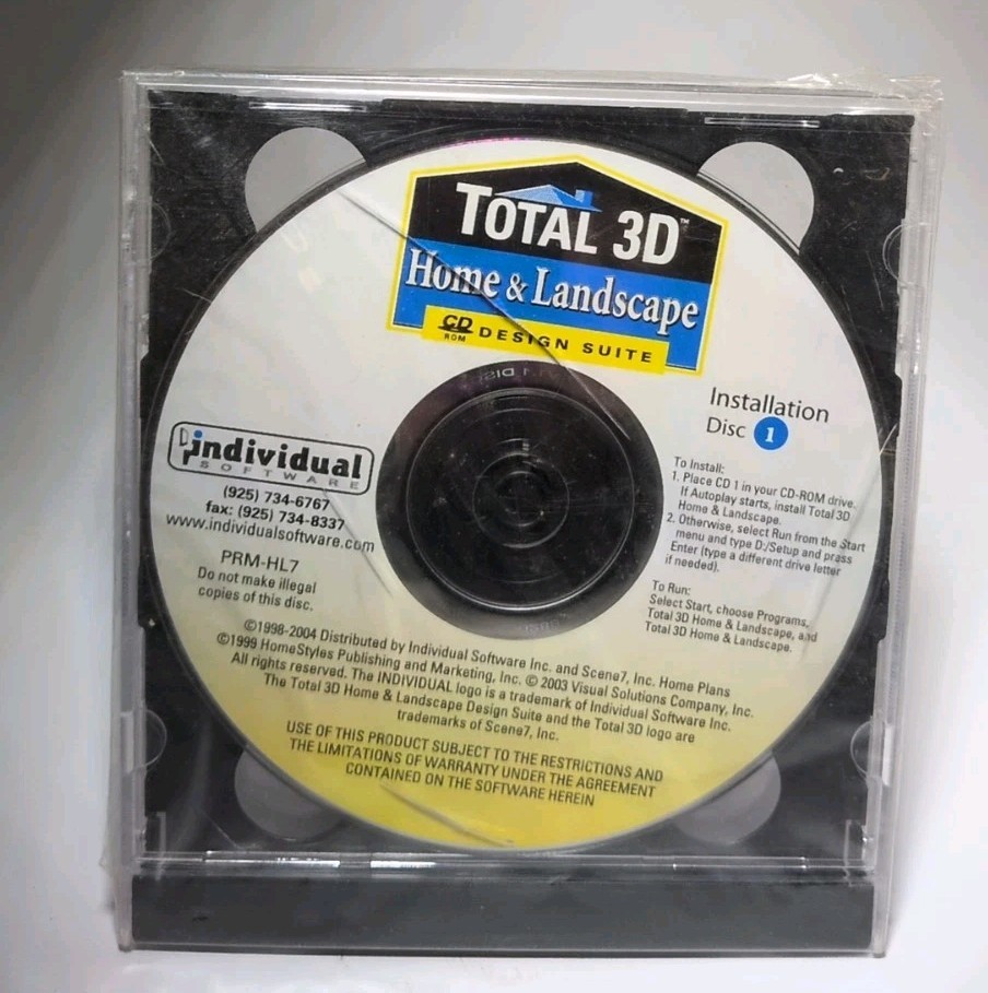 Total 3D Home & Landscape Design Suite CD ROM Brand New B534