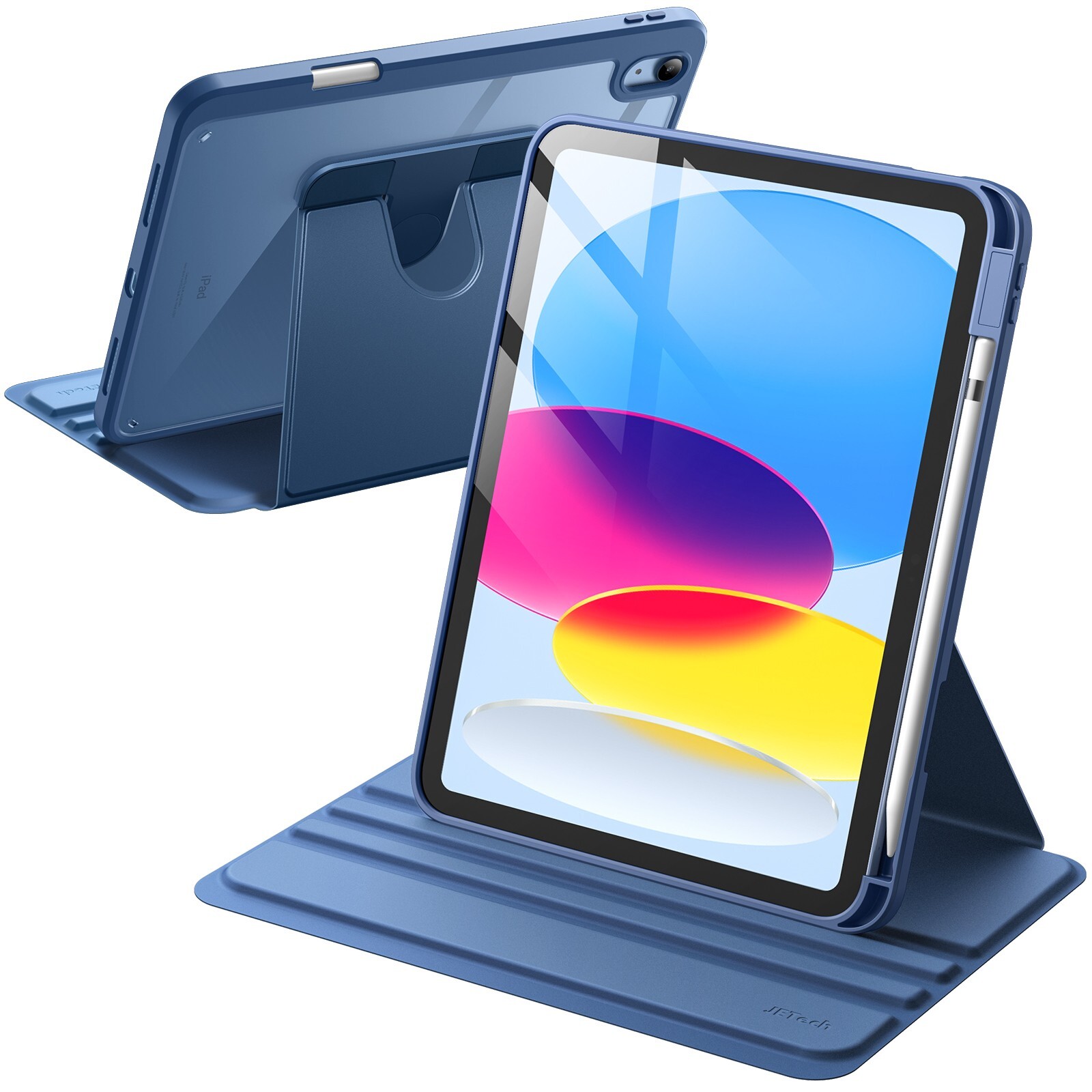 Rotating Case for iPad (A16) 11th/10th Generation (2025/2022) with Pencil Holder