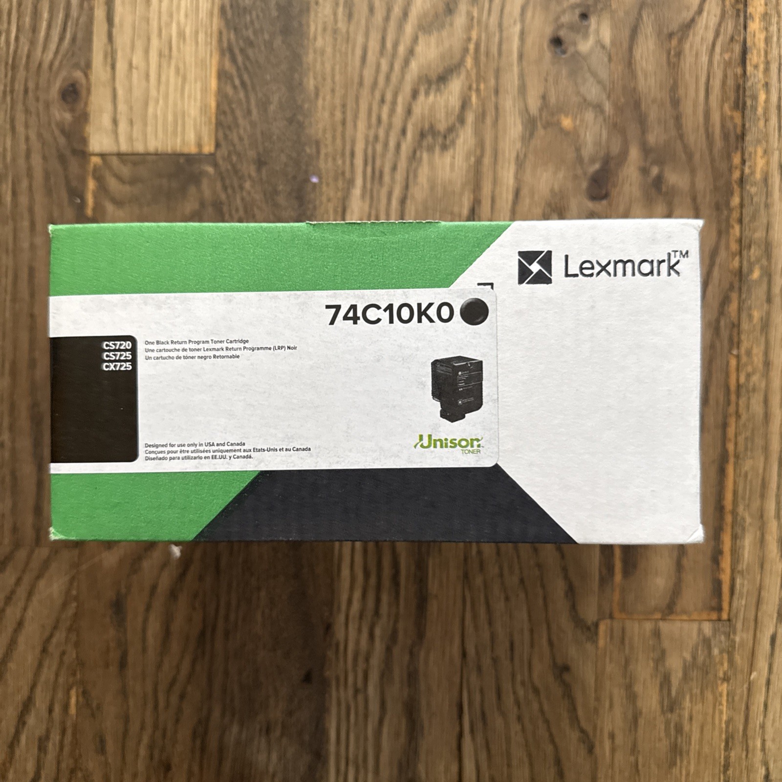 Lexmark 74C10K0 Black Standard Yield Return Program Toner Cartridge NEW SEALED