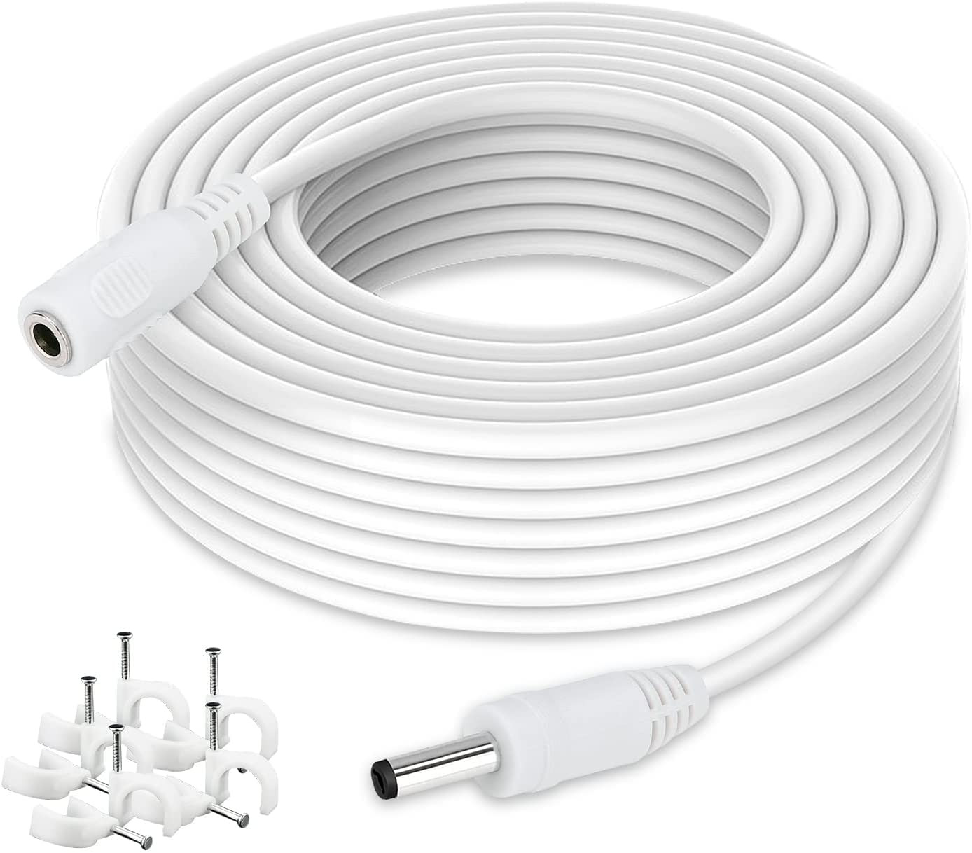 DC Power Extension Cable 33Ft 1.35Mm X 3.5Mm Compatible with 5V DC Adapter Cord