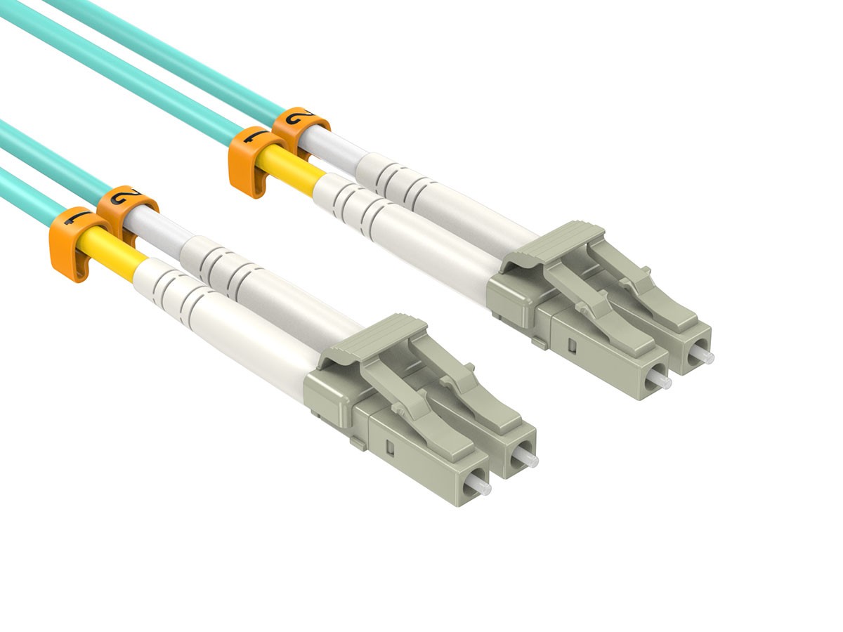 OM4 LC/UPC to LC/UPC Duplex Corning Fiber Optic Cable Multimode 50/ (0.5 m-25 m)