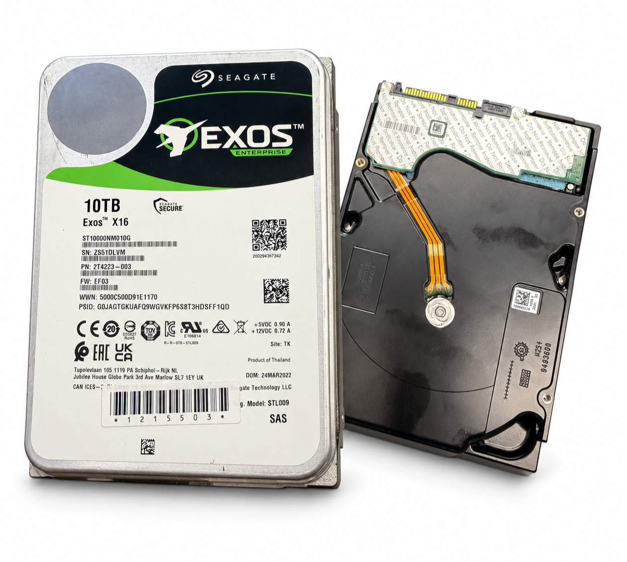 Seagate Exos X16 ST10000NM010G 10TB 7200RPM SAS 12Gb/s 3.5" 512e/4Kn HDD