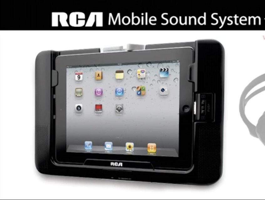 NEW RCA Mobile Sound System for iPad RPD663 Headrest Entertainment Center 30 Pin