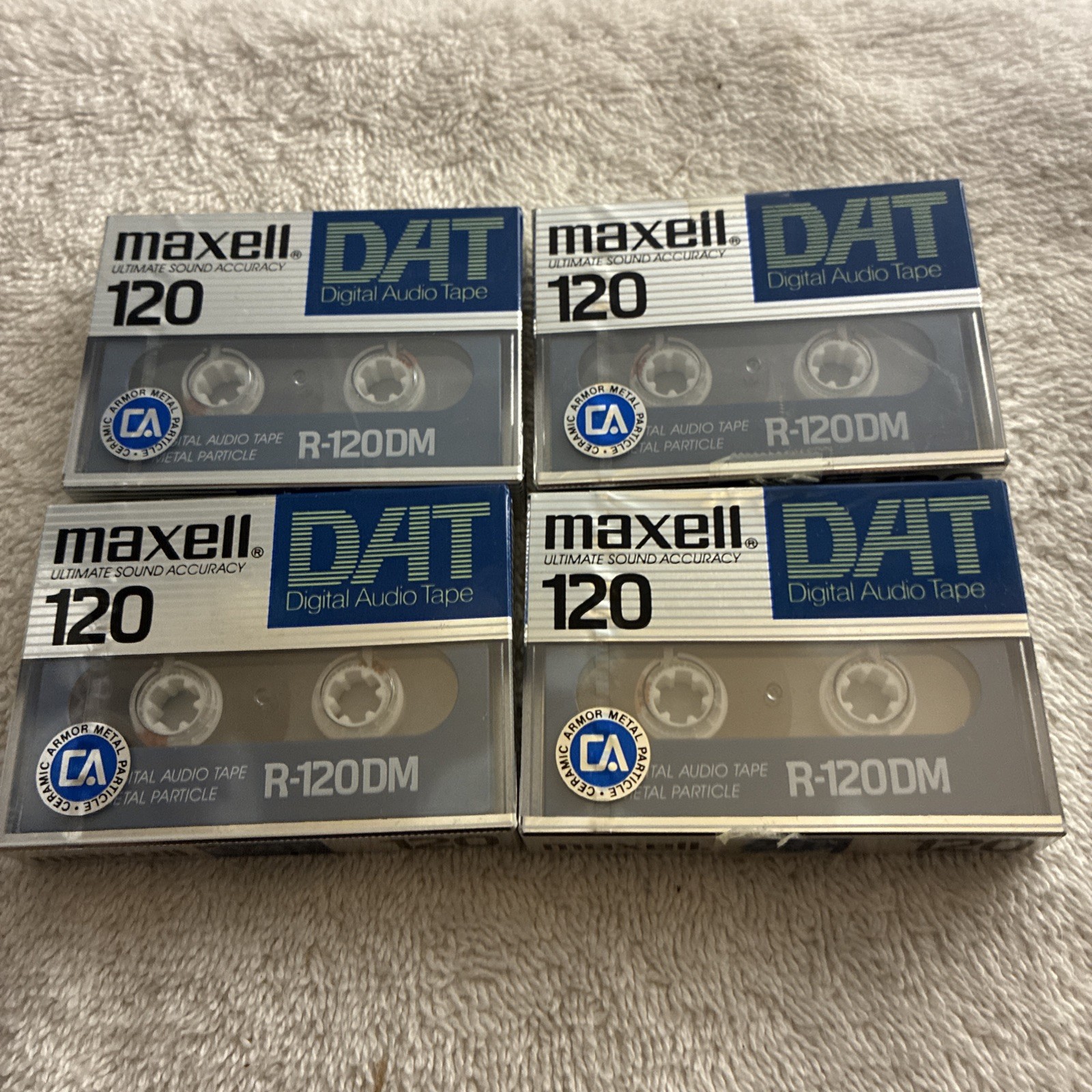 (4) Maxell 120 R-120DM Metal Particle Audio Tapes