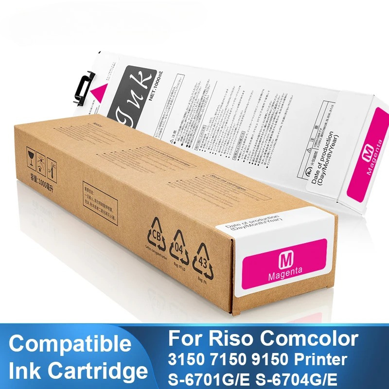 Compatible Ink Cartridge For Riso Comcolor 3150 7150 9150 S-6701G/E - S-6704G/E
