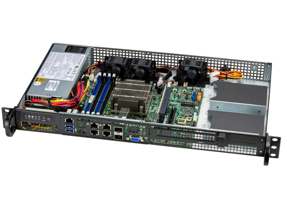SuperMicro SYS-510D-4C-FN6P Mini-1U server CSE-505-203B +	X12SDV-4C-SP6F