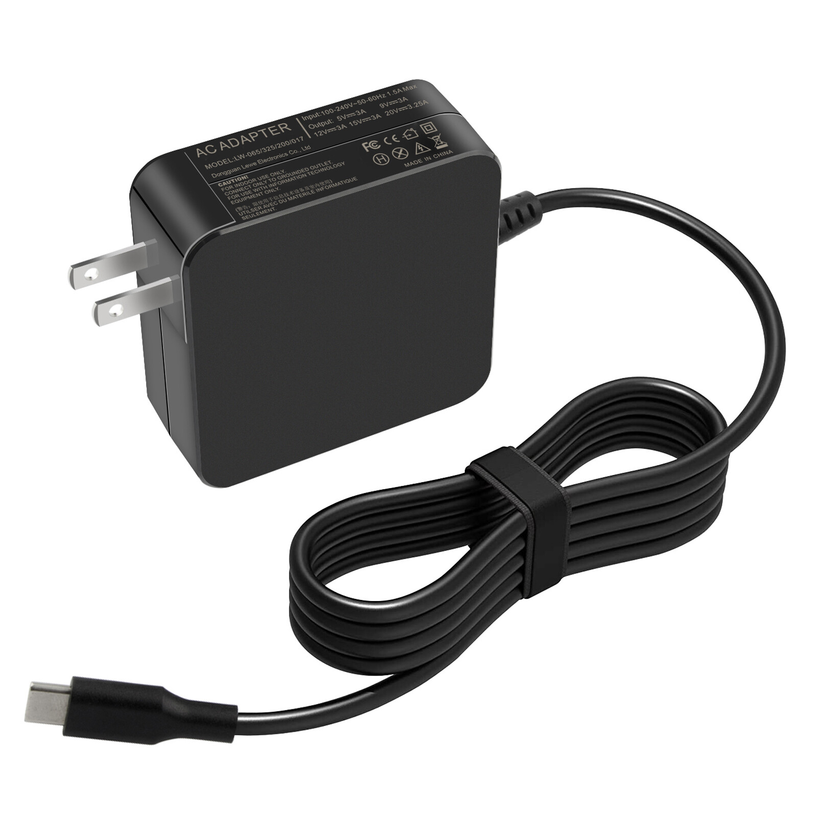 45W 65W 90W Laptop Charger Type C USB-C AC Adapter for Lenovo, Asus, MacBook pro