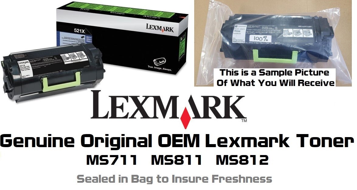 Mostly New Genuine Lexmark 521X Toner MS711 MS811 MS812 70% 52D1X00 WITH BOX