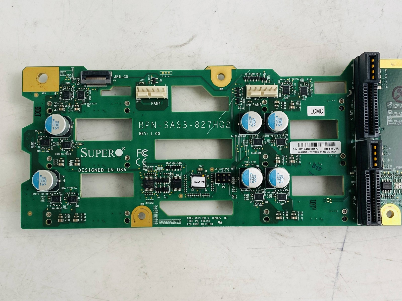Supermicro BPN-SAS3-827HQ2 2U 12-Bay SAS Hard Drive Backplane SYS-6029