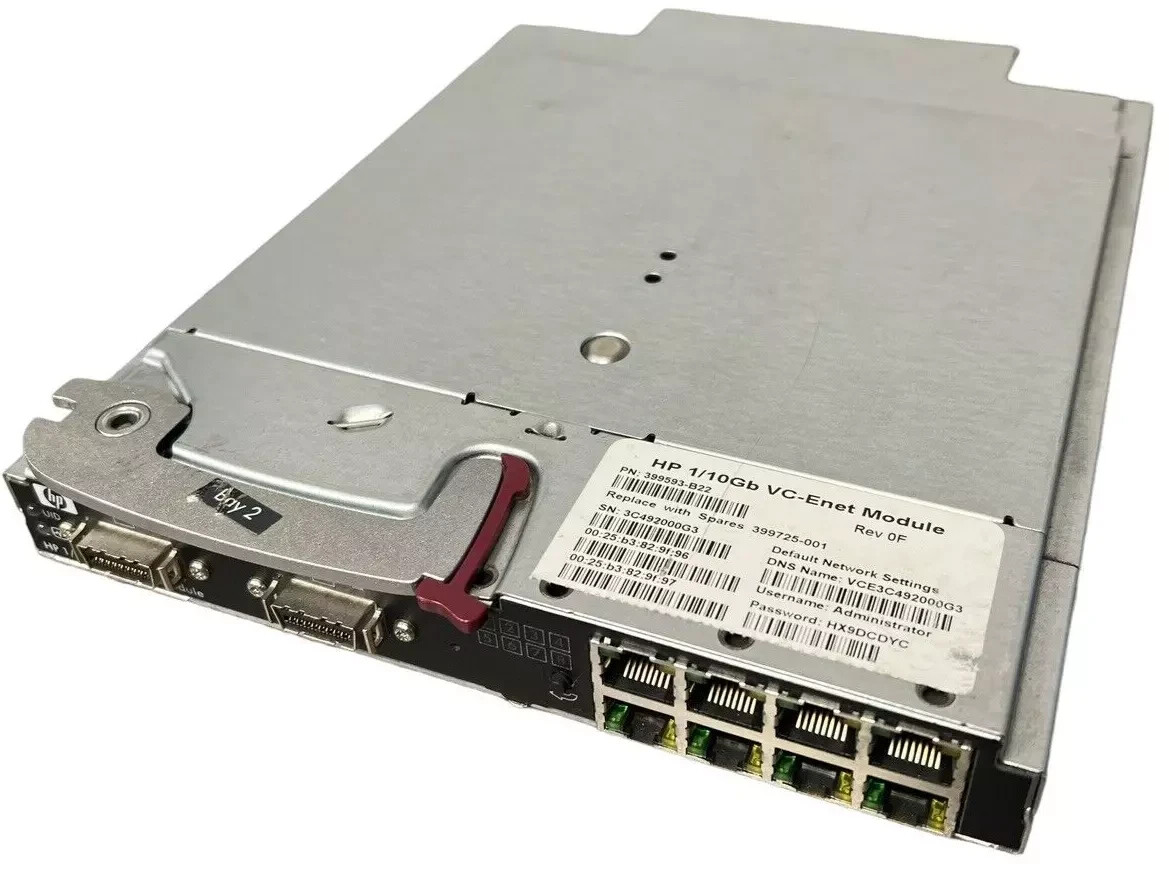 HP 399593-B22 1/10Gb VC-Enet Virtual Connect Ethernet Module HSTNS-1B15