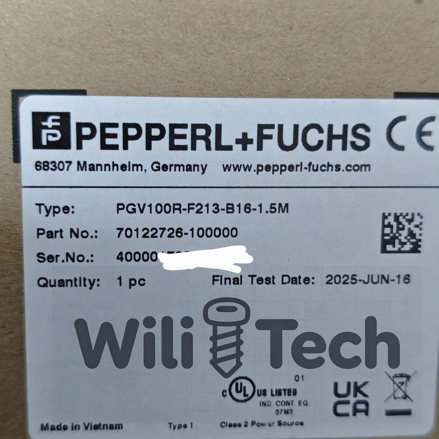 1PC Brand New P+F PGV100R-F213-B16-1.5M Connectors 1-Year Warranty 