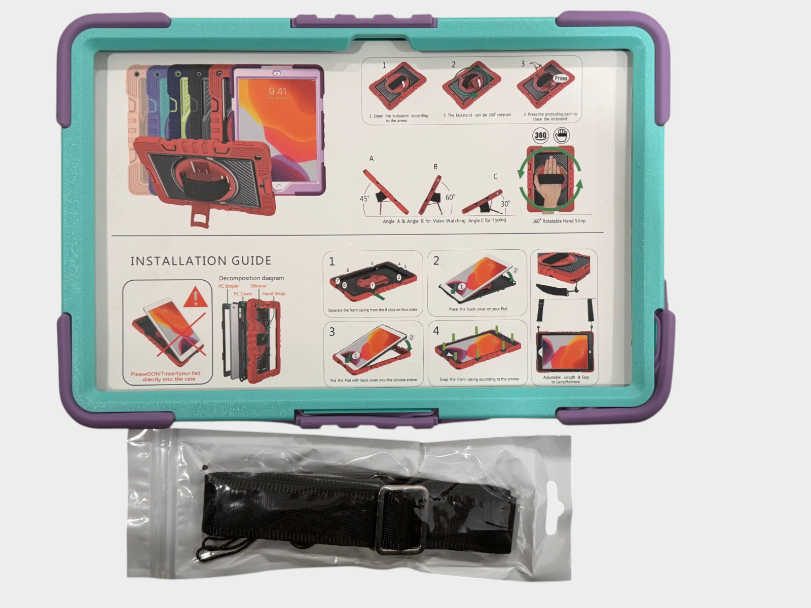 For Redmi Pad SE Tablet Case Shockproof Stand Rugged Cover