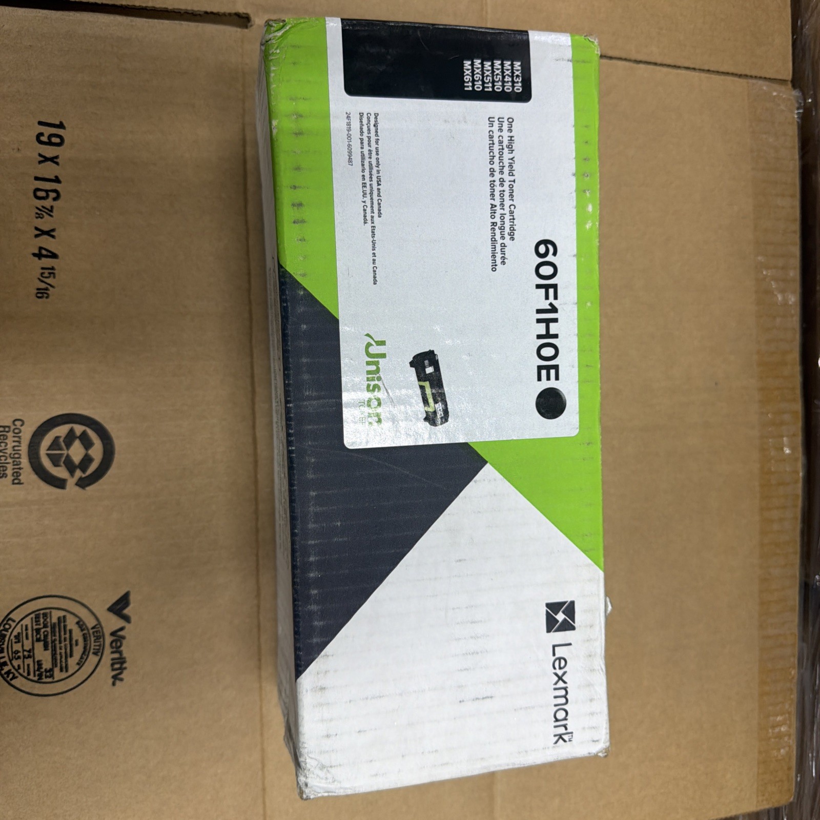 Lexmark 60X Black Toner Cartridge - 60F1H0E