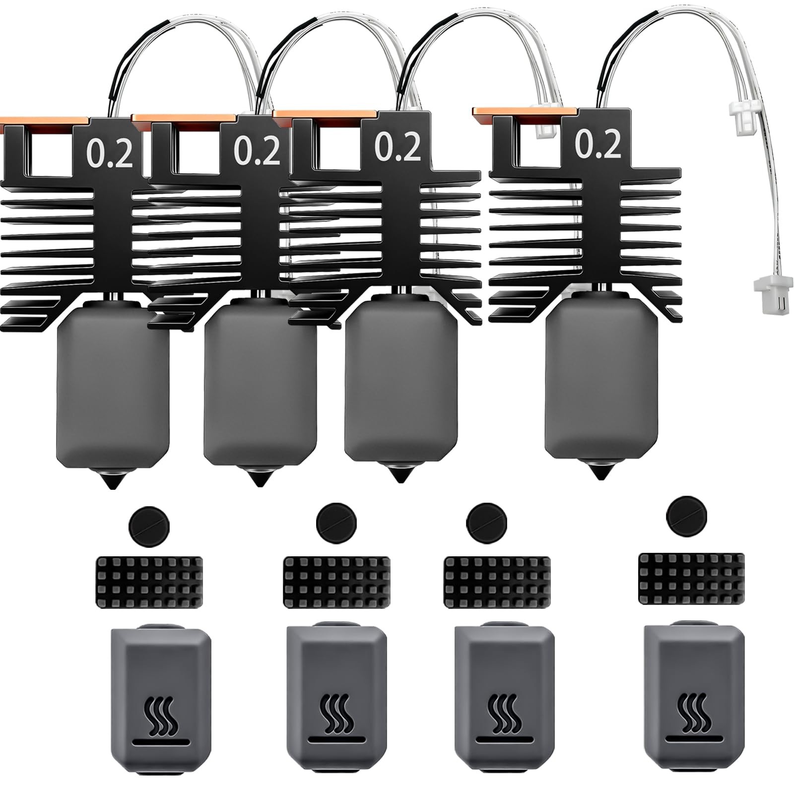 Wefuit Hotend Color 4 PK 0.2MM Hotend Kit Size For Snapmaker U1