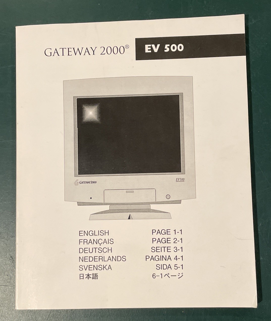 Gateway 2000 EV500 Manual - Vintage 1997 Computer EV 500 Home Desktop PC