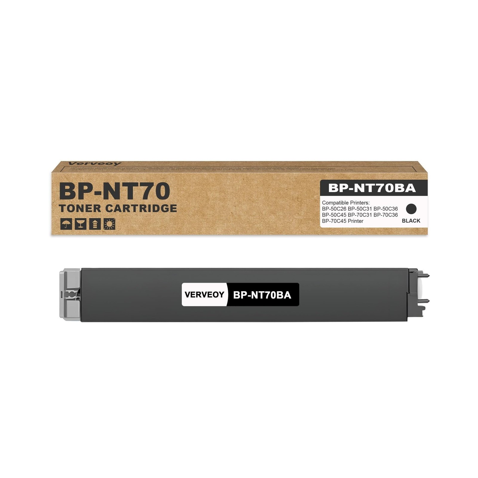 BP-NT70 BP-NT70BA High Yield Black Toner Cartridge Replacement for Sharp BP-N...