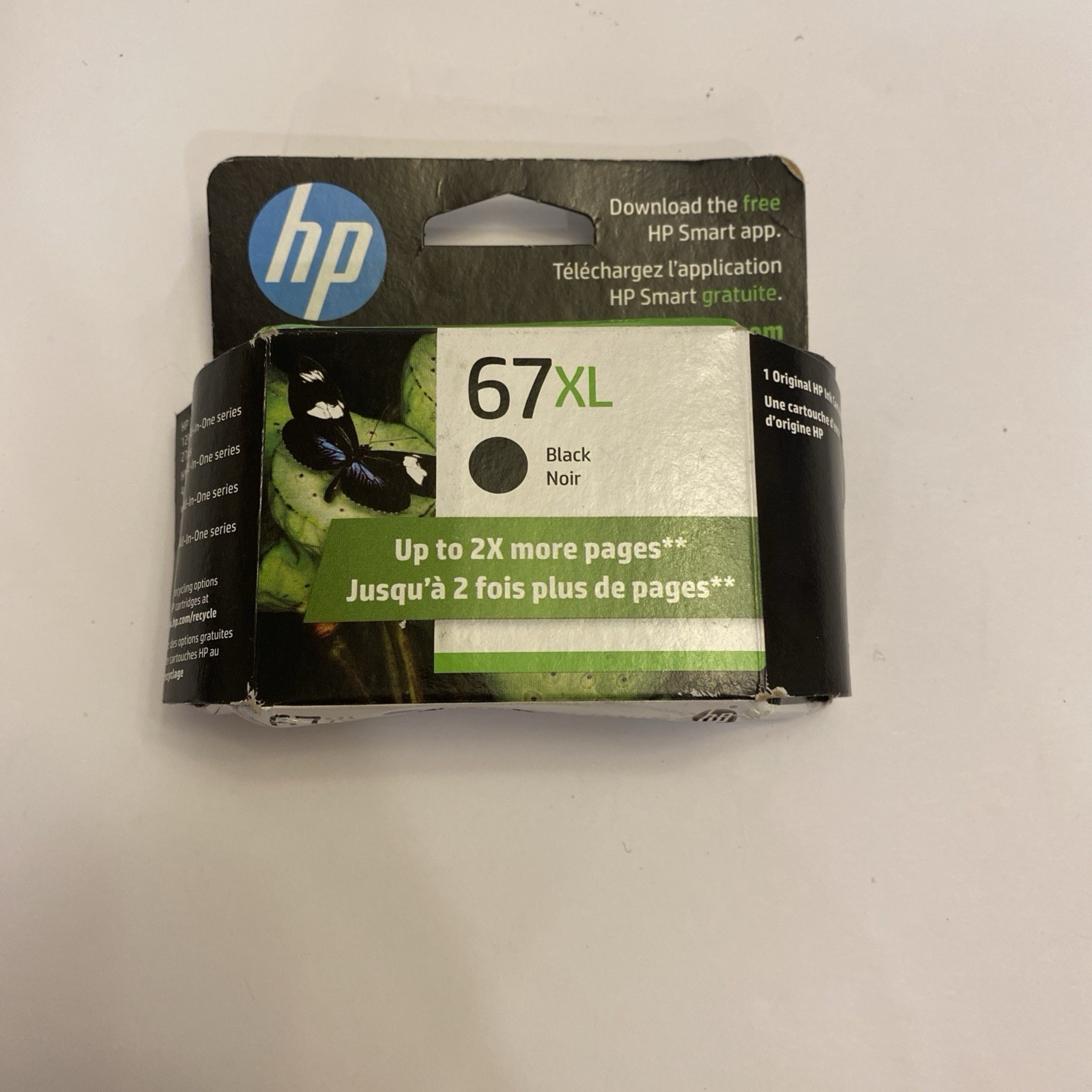 HP 67XL High Yield Black Ink Cartridge Original Genuine OEM New Sealed Exp. 2023
