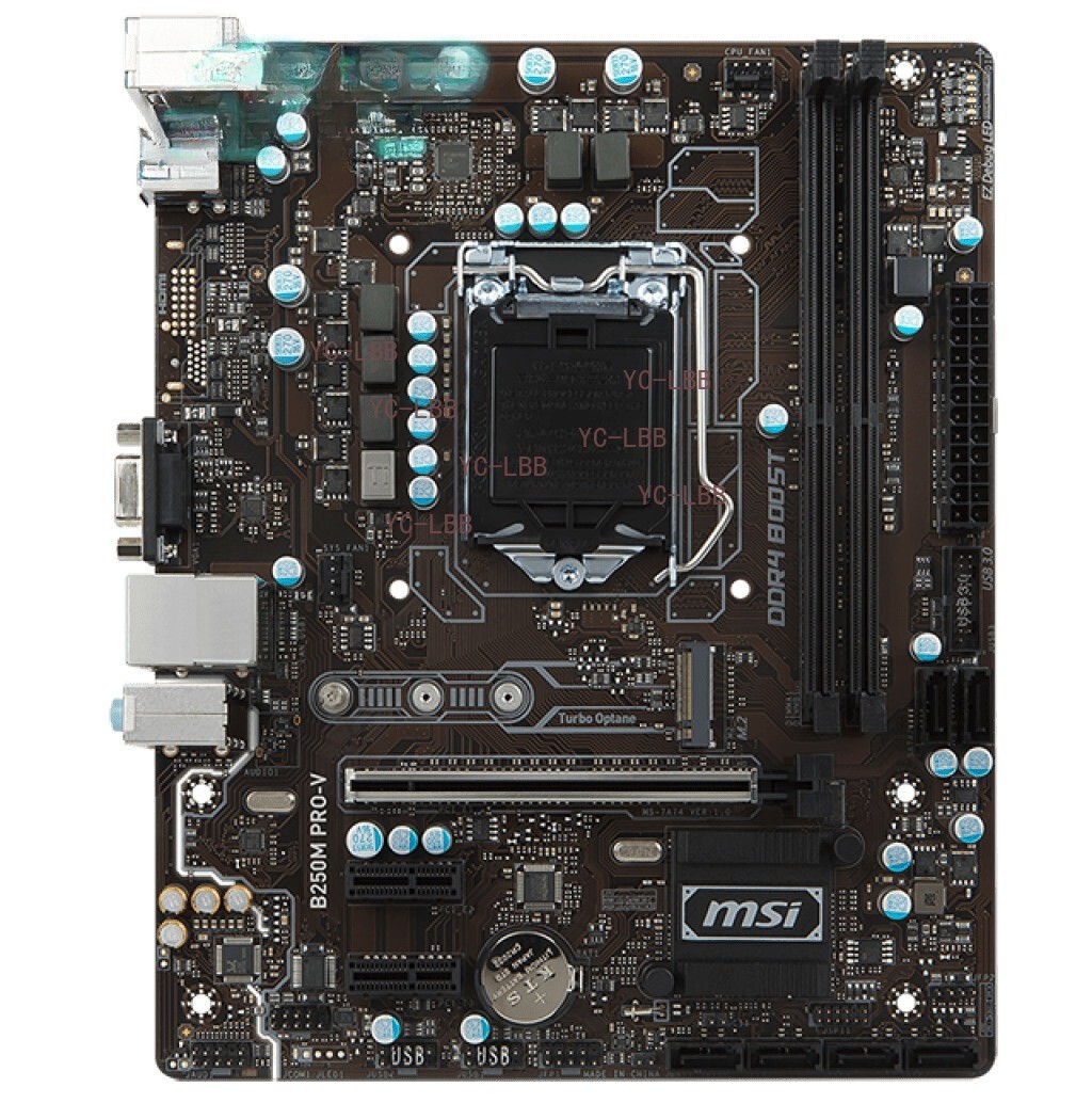 B250M PRO-V MSI intel computer motherboard LGA 1151 socket,DDR4,micro-ATX M.2