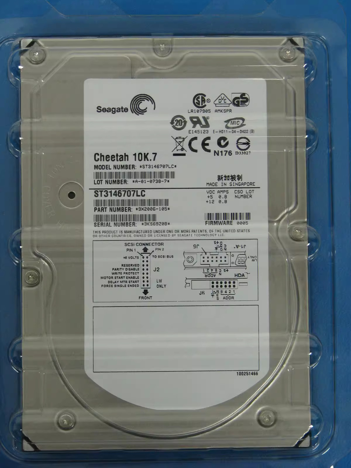 FOR SEAGATE ST3146707LC 146GB 10K 3.5" SCSI HARD DRIVE HDD