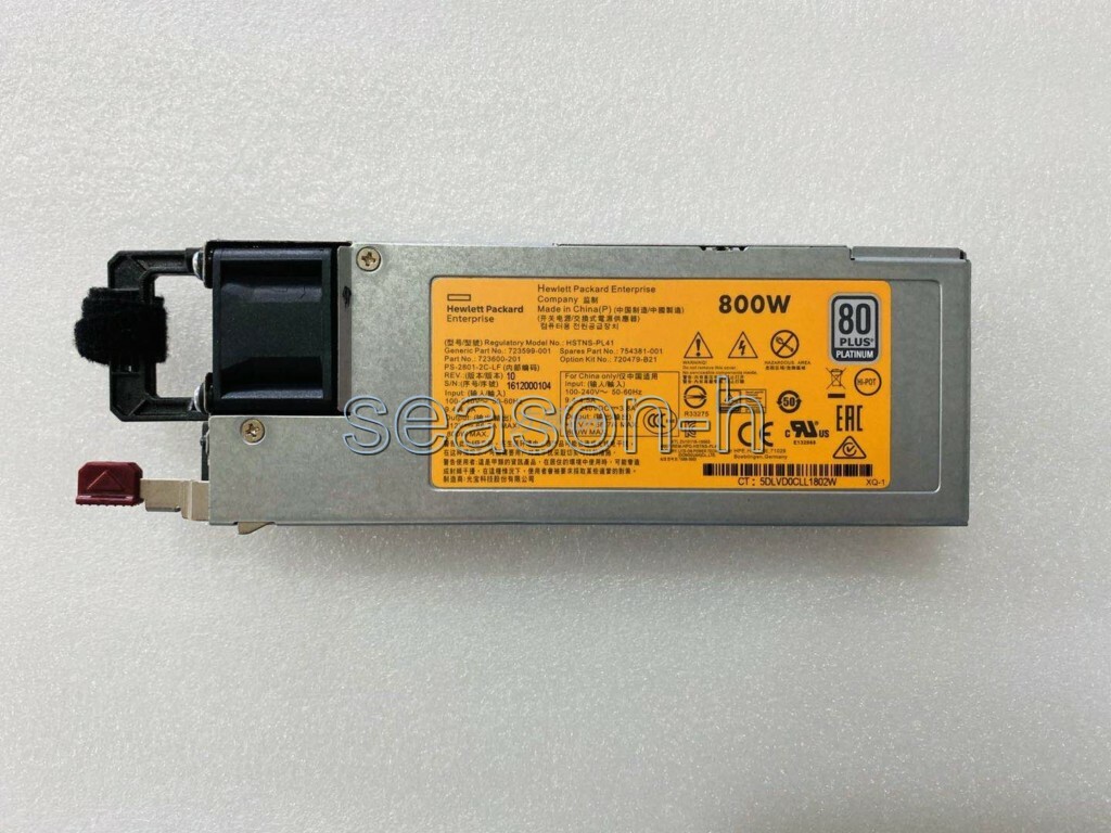  HP 720479-B21 800W Common Slot Hot Plug Power 754381-001 723599-001 723600-101