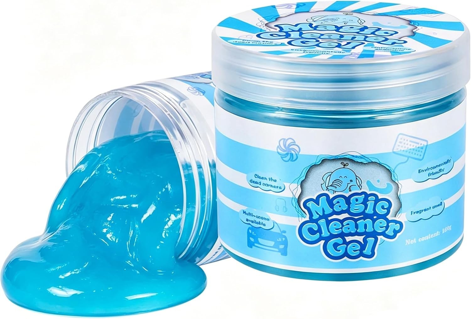 2 Pack Car Cleaning Gel Slime Dust Remover for Interior Vents Keyboard Detailing