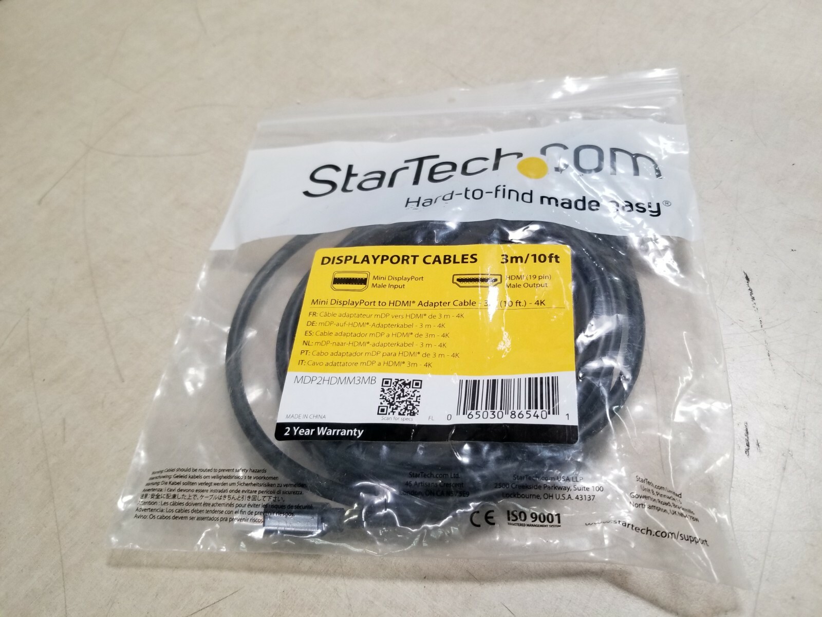 Startech.com Mini Displayport To HDMI Adapter Cable - Mdp To HDMI Adapter 3ft