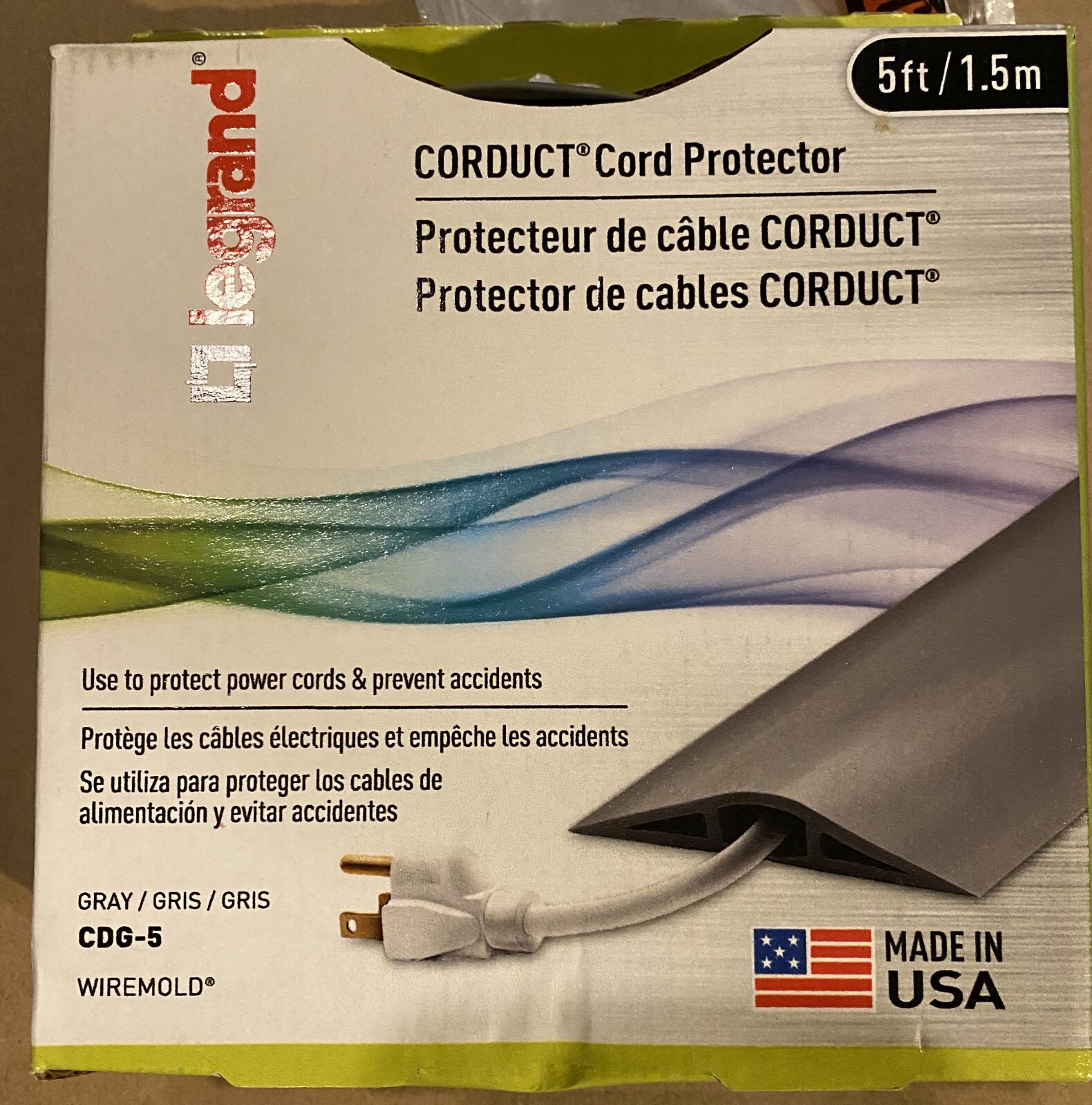 Legrand Corduct 1/2 in. D X 5 ft. L Cord Protector 1 pk