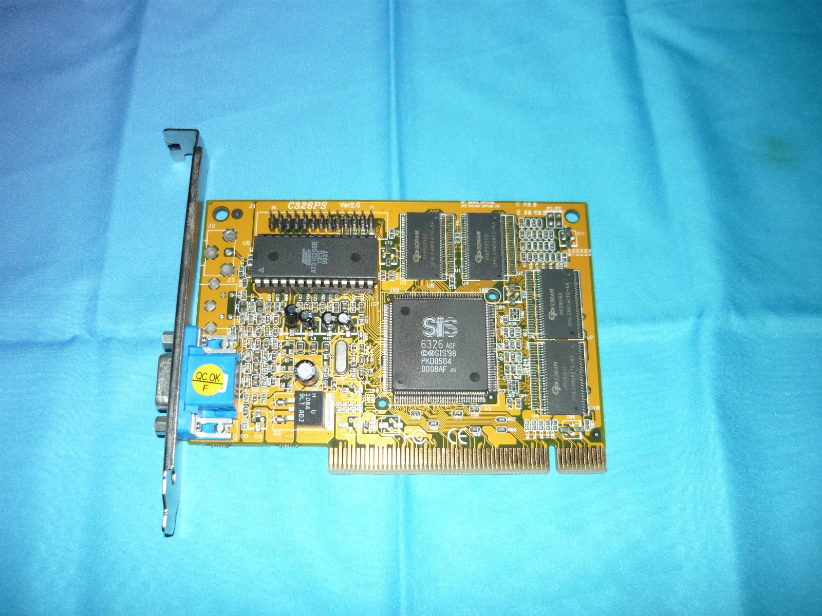 Vintage Elitegroup C326PS SiS 6326 PCI Video Card 4MB Used