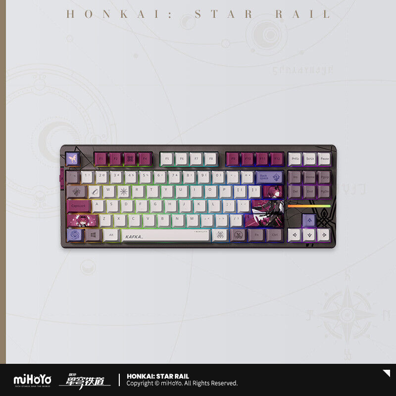 Honkai:Star Rail 3 Kafka Backlit Mechanical Keyboard Wine Red /Know Fall Axis 