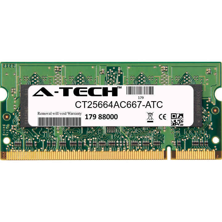 2GB DDR2 PC2-5300 SODIMM Replacement for Crucial CT25664AC667 Laptop Memory RAM