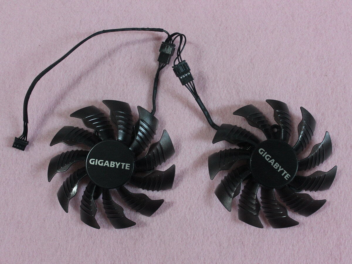 Pair Fans Cooler Fan For GIGABYTE GTX 960 R9 380 380X 390 390X PLA09215S12H 87mm