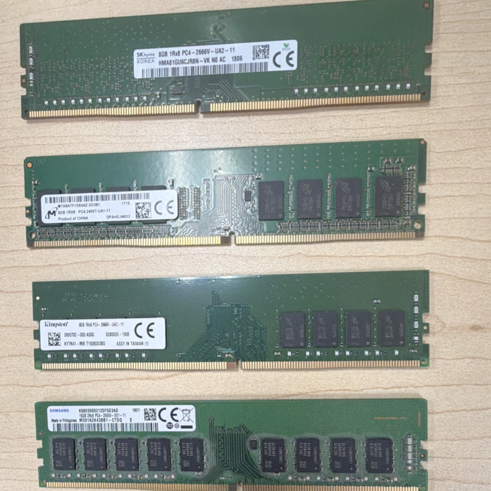 SK hynix Micron Kingston Samsung DDR4 DIMM 40GB (8GBx3 16GBx1)