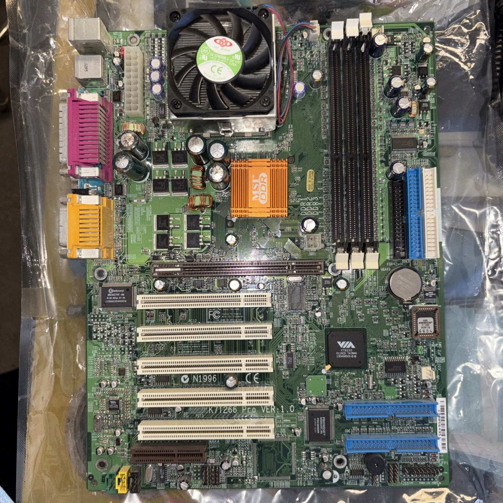 MSI K7T266 PRO VER:1.0 Motherboard