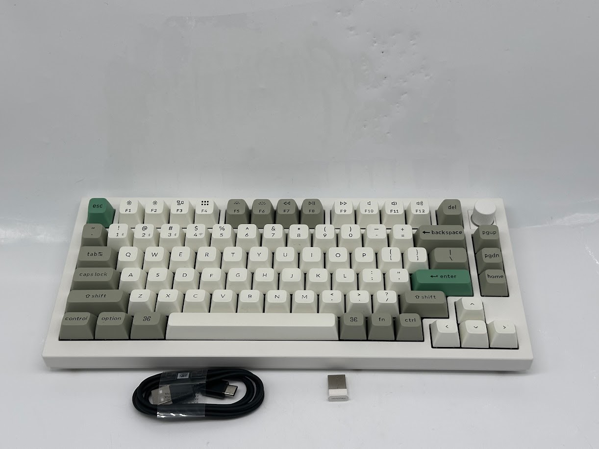Keychron Q1 Max Hot Swappable RGB Backlight Wireless Keyboard - White - TESTED