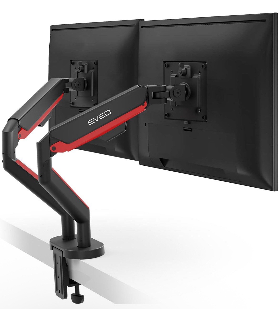 EVEO Premium Dual Monitor Mount 14"-35” Dual Monitor Arm VESA Bracket Adjusta...