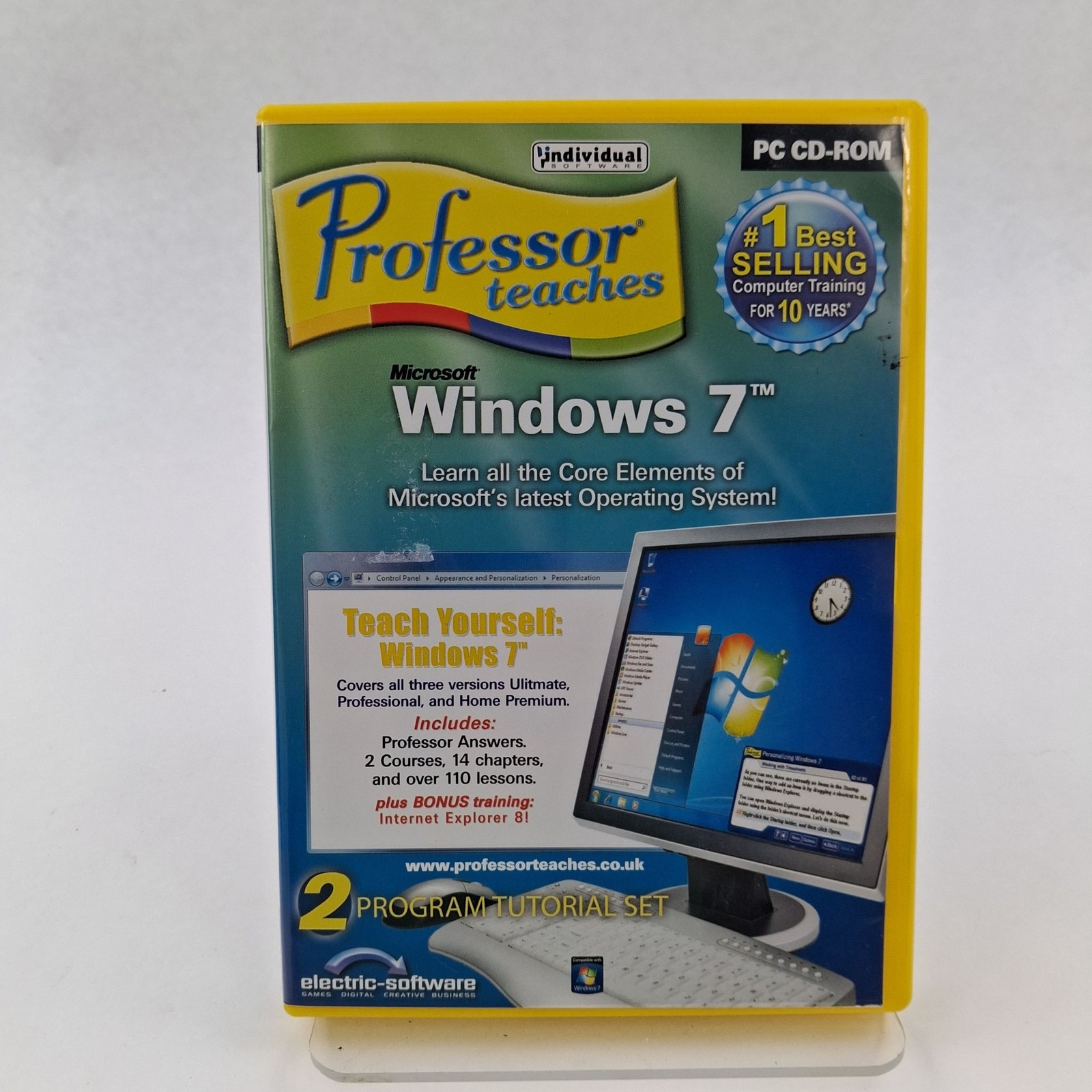 Professor Teaches Microsoft Windows 7 PC CD-ROM Tutorial Training Software