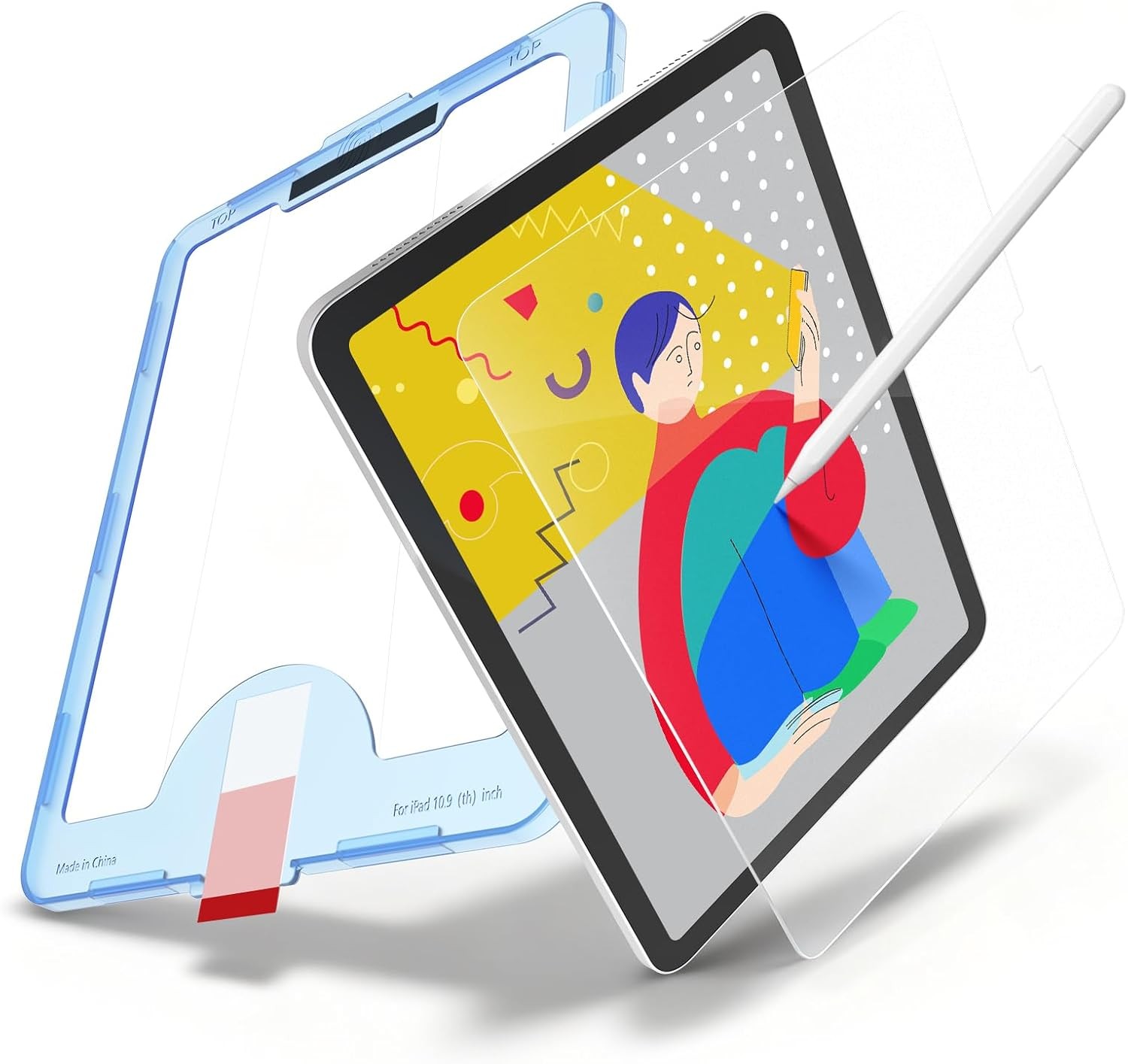 Tempered Glass Screen Protector for iPad A16 - 1 Pack, Case Friendly, Anti-Scrat