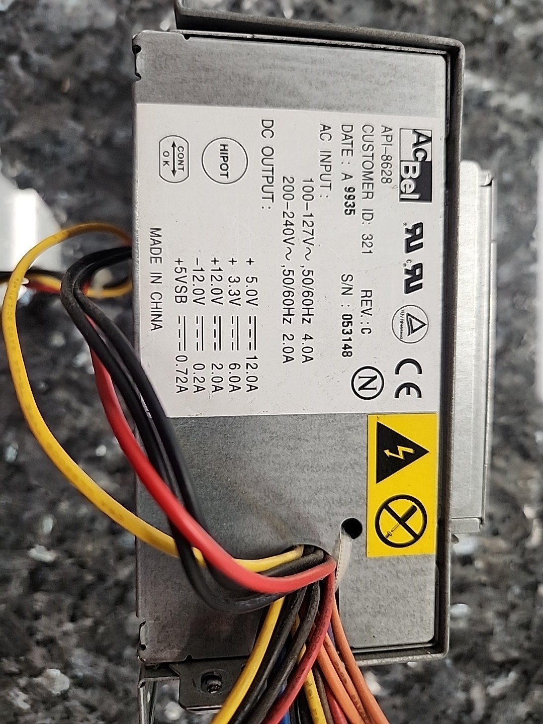 ACBel API-8628 Rev B Power Supply 