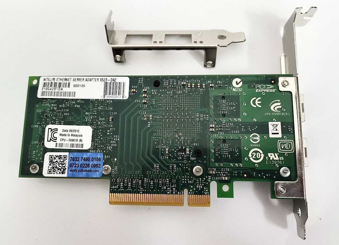X520-DA2 Genuine Intel 10Gb 2-Port Ethernet NIC E10G42BTDAG1P5 82599 Controller