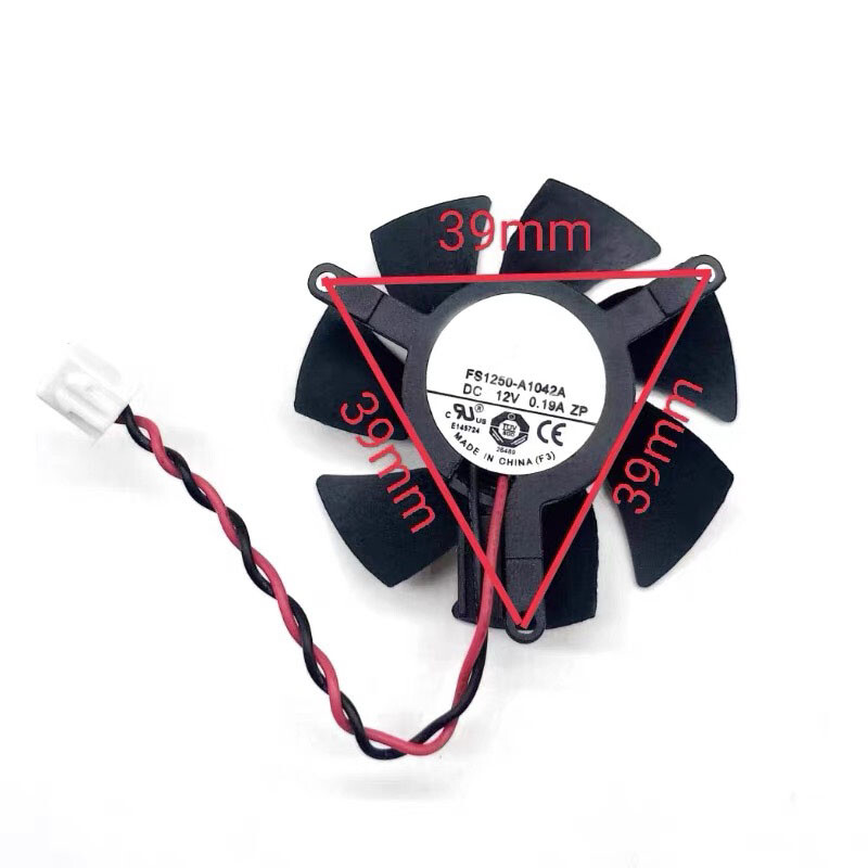 For FS1250-A1042A FS1250A1042A DC 12V 46MM 0.19A Cooling fan Graphics Card Fan