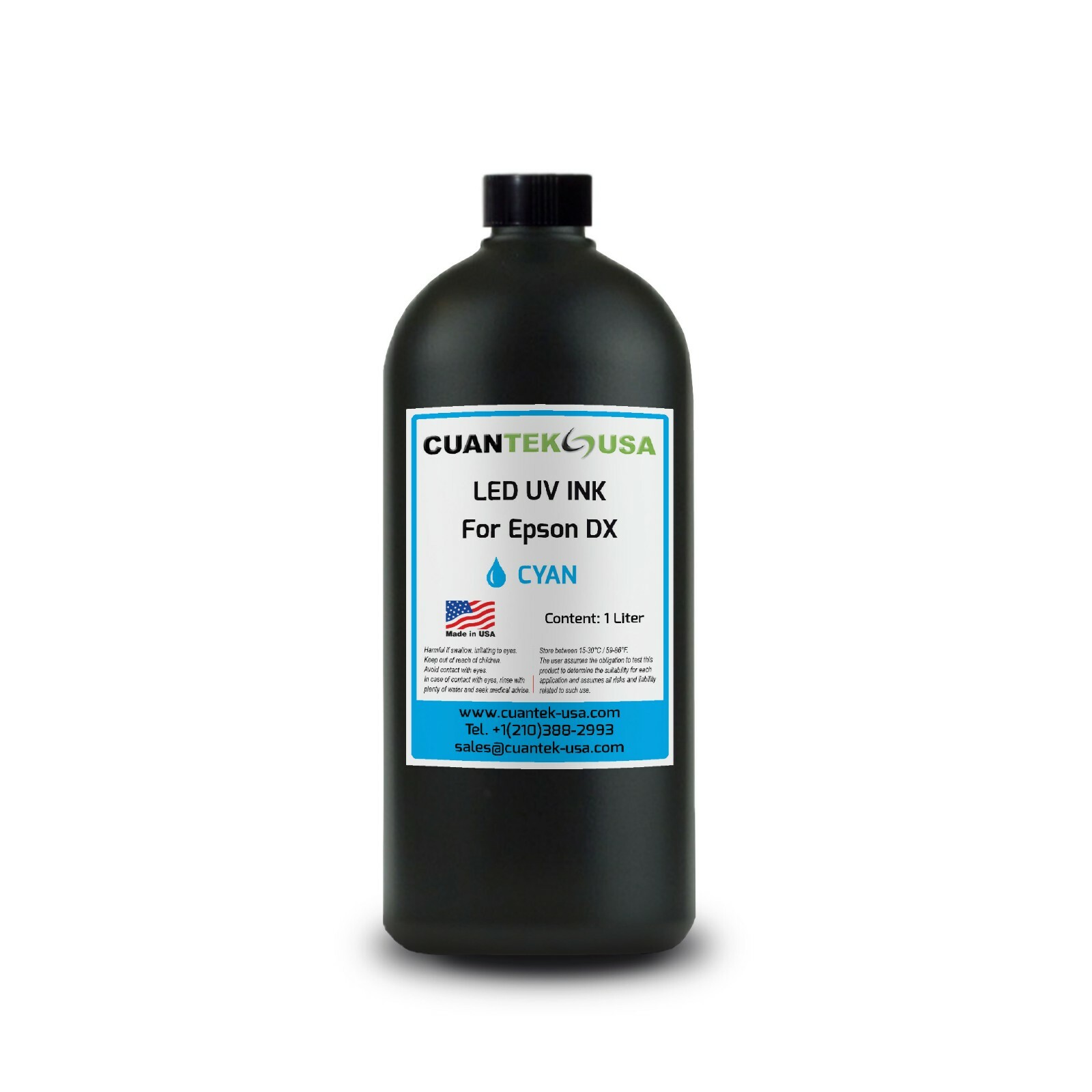 LED Curable UV Ink For Epson L800 i3200 DX5 XP600 Heads Liter Bottle MADE IN USA