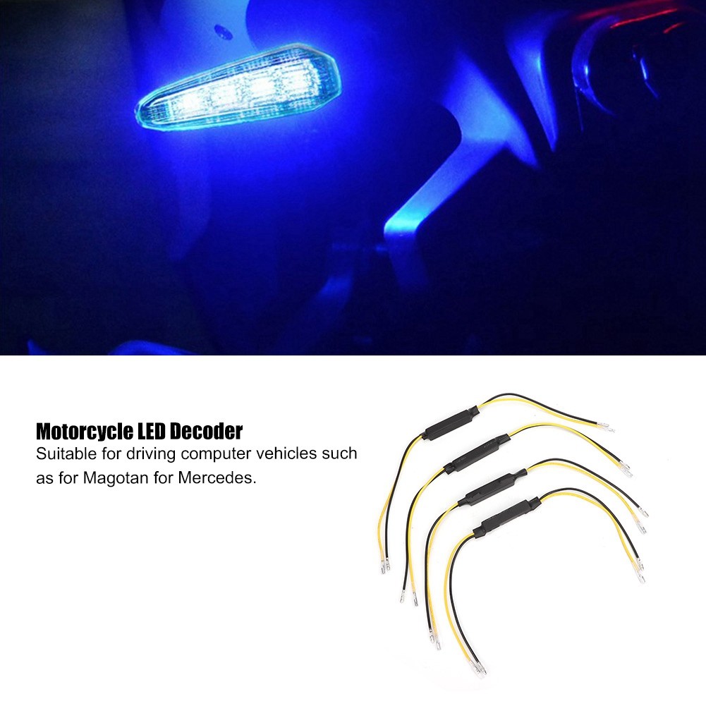4PCS 12V-24V 20W Motorcycle LED Turn Signal Indicator Load Resistor LED Dec LLMK
