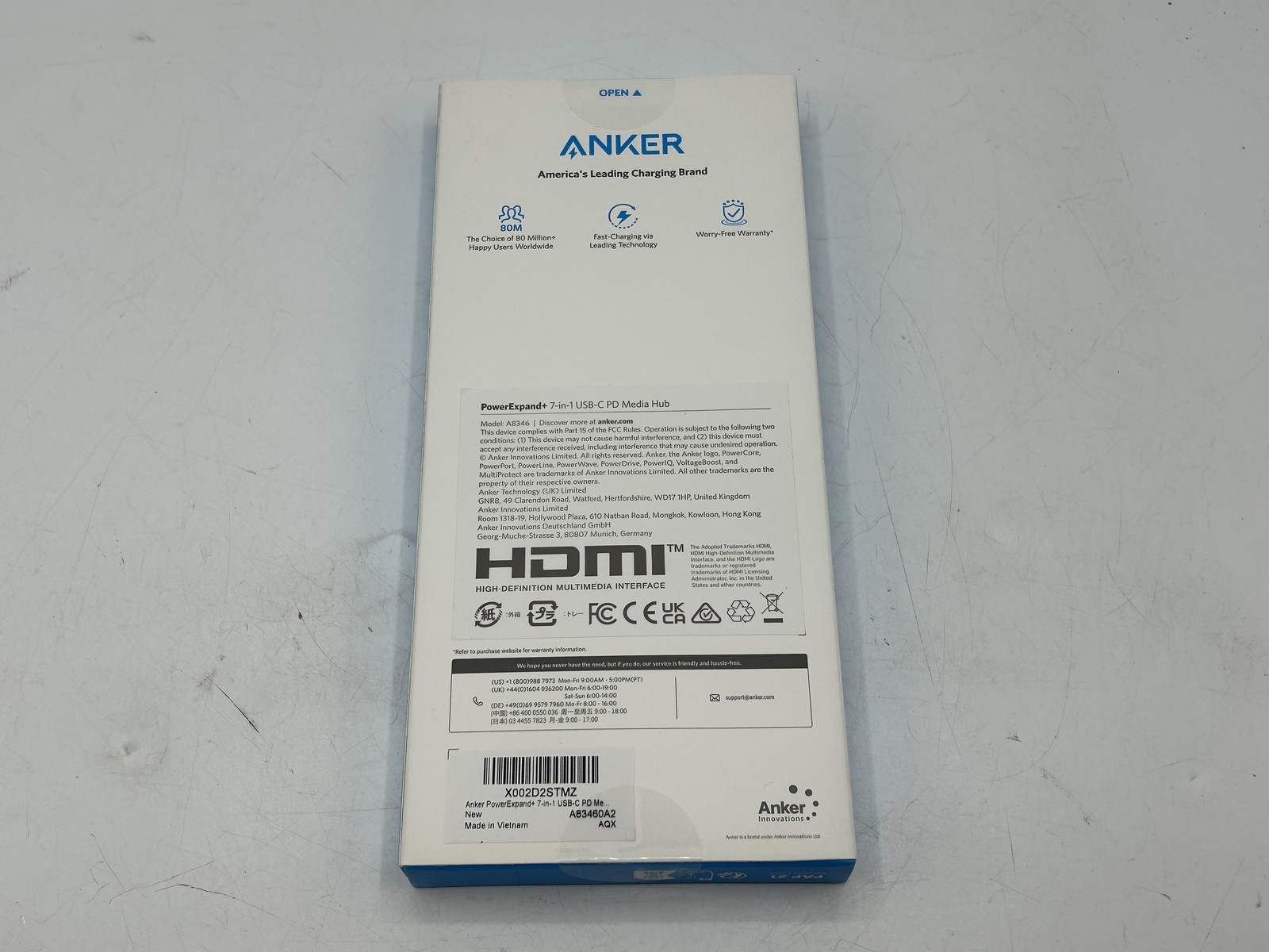 NEW Anker 341 7-in-1 Portable 4K HDMI 100W PD Micro SD Card 2x USB 3.0 USB-C Hub