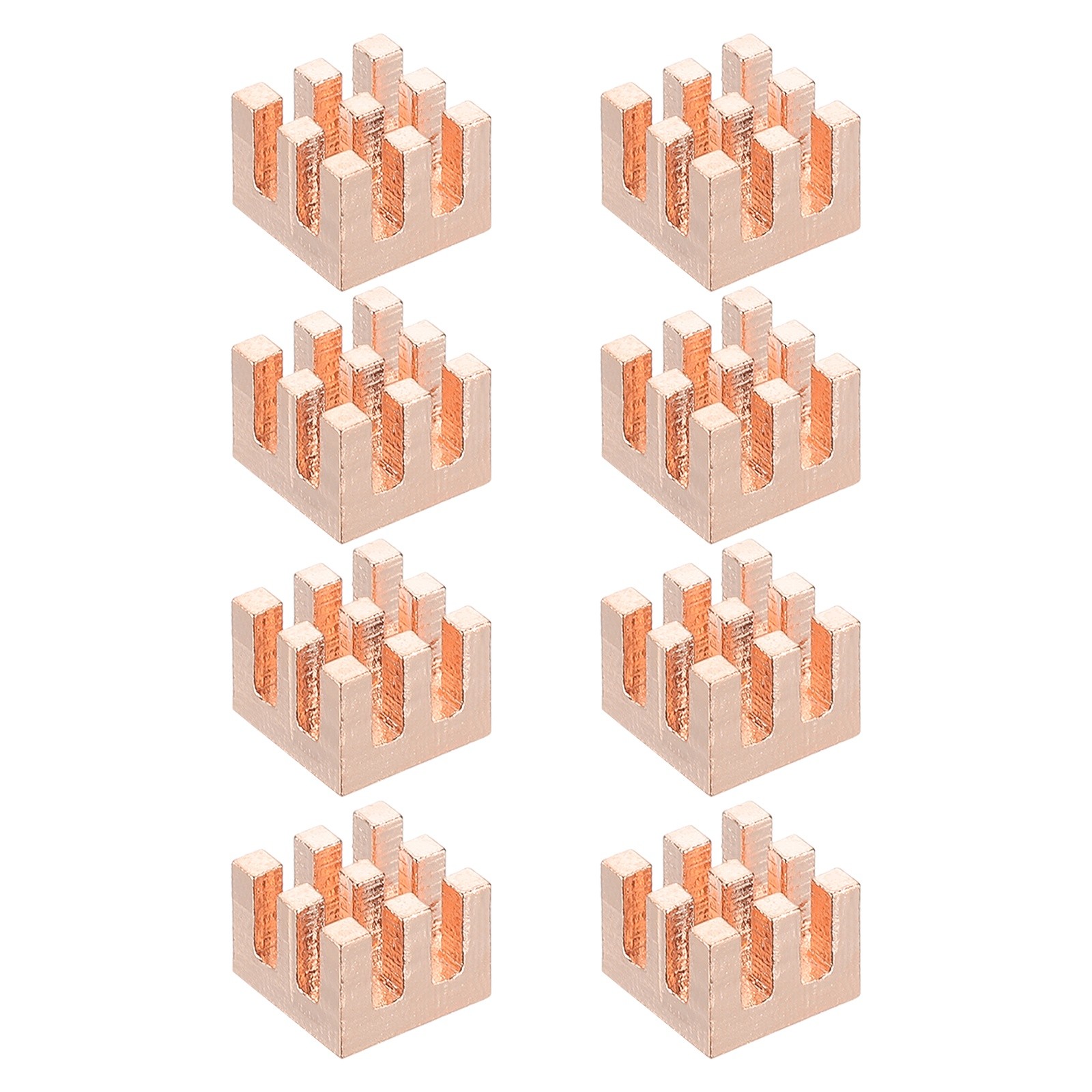 8 pcs copper radiator 8x8x6mm, for