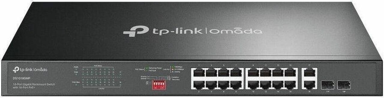 TP-Link Omada 18-Port Gigabit Rackmount Switch with 16-Port PoE+Model ds1018gmp