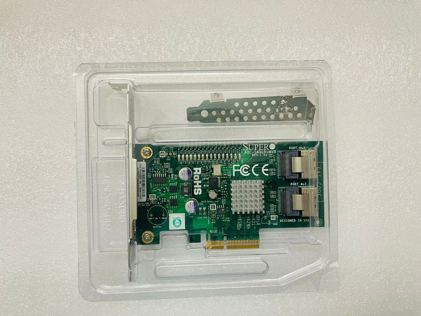 Supermicro AOC-SASLP-MV8 REV 1.01 PCI-E 8-Port SAS/SATA RAID Controller